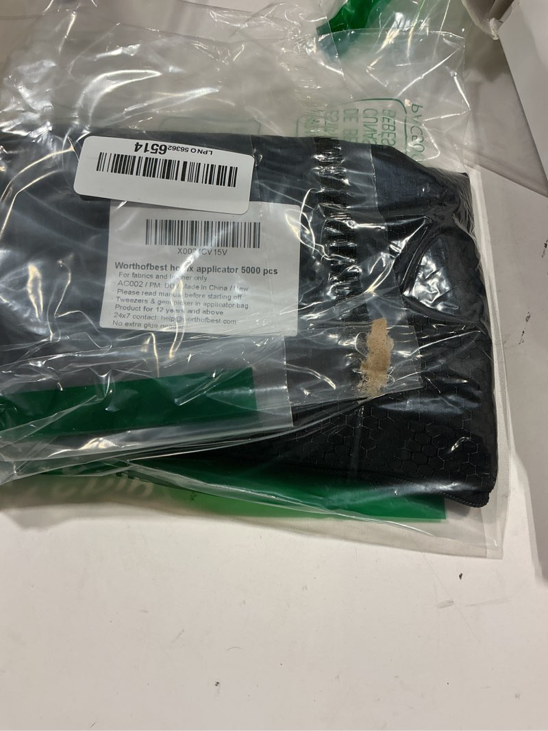 Condition photo showing Good Condition for worthofbest hotfix rhinestone setter, hot fix applicator tool bedazzler kit with rhinestones, kit, hot fixed wand for clothes clothing fabric crafts, 5000 pcs, ab crystal, clear, 3 gems sizes, tips