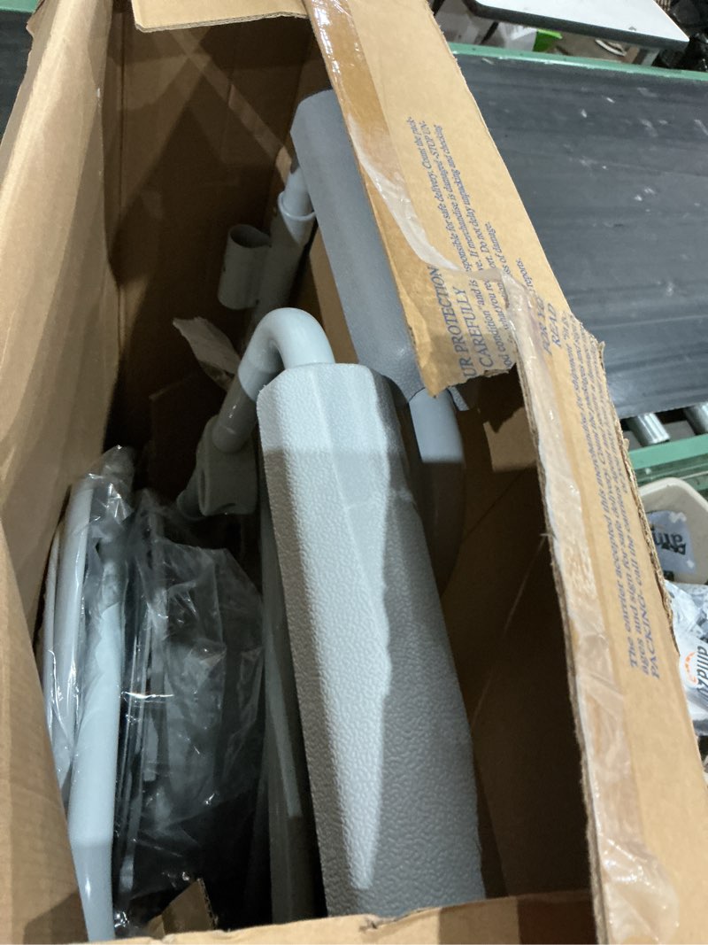 Condition photo showing As Is for drive commode, folding,1/cs, grey