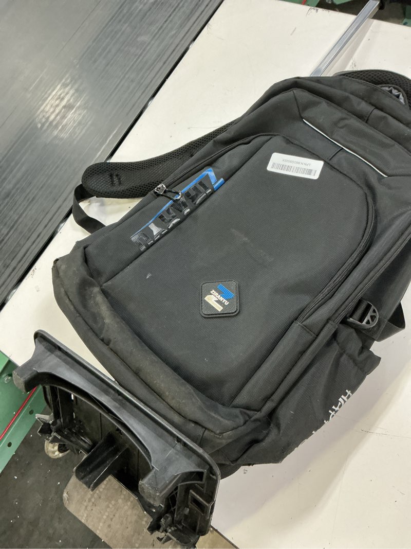 Condition photo showing As Is for vidoscla kids boys rolling backpack teens carry-on luggage with wheels trolly bookbag for school-2 wheels a1# black blue-2 wheels a1# 2 wheels