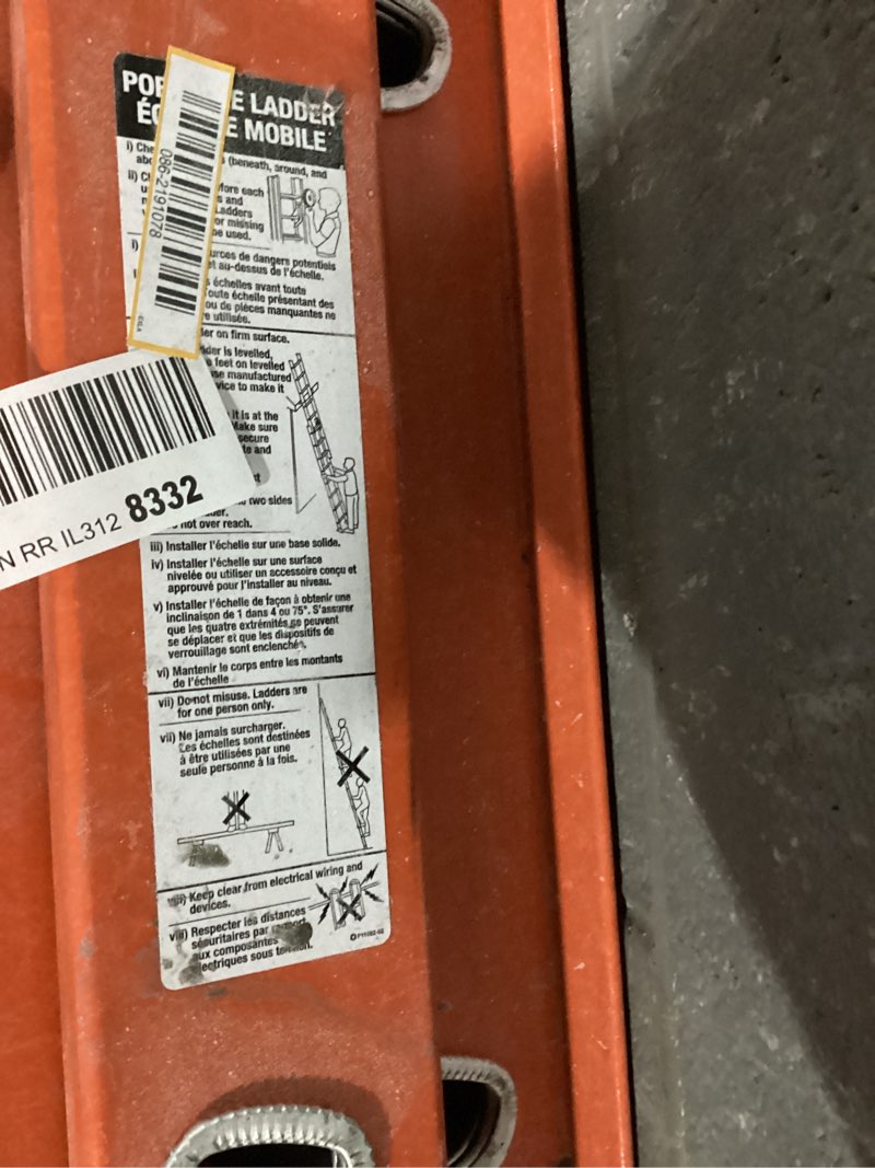 Condition photo showing Good Condition for Louisville Ladder 16-foot Fiberglass Extension Ladder, 300-Pound Load Capacity, Type IA, FE3216 16 ft