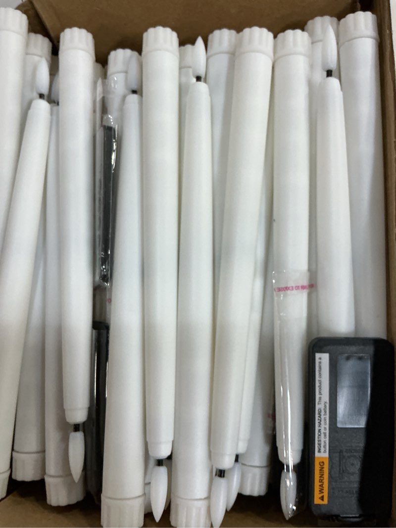 Condition photo showing New/Like New for reginary 50 pack flameless taper candles with 4 remote, battery operated flickering taper candles 3d wick fire led faux wax warm lights for wedding thanksgiving christmas holiday(9.65 inch)