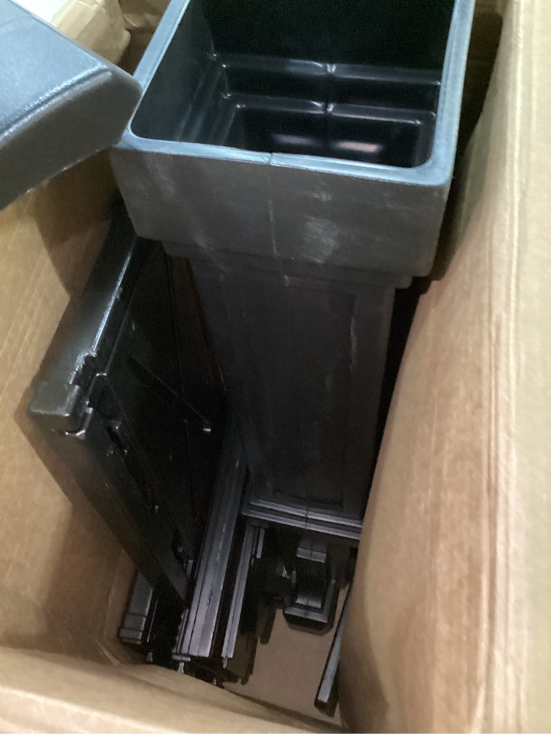 Condition photo showing As Is for architectural mailboxes grand haven plastic, mailbox and post kit, black extra large