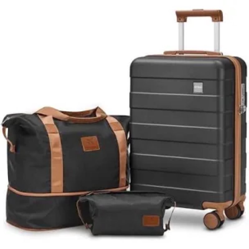 joyway carry-on luggage 20\" lightweight polypropylene luggage, hardshell suitcase with swivel wheels