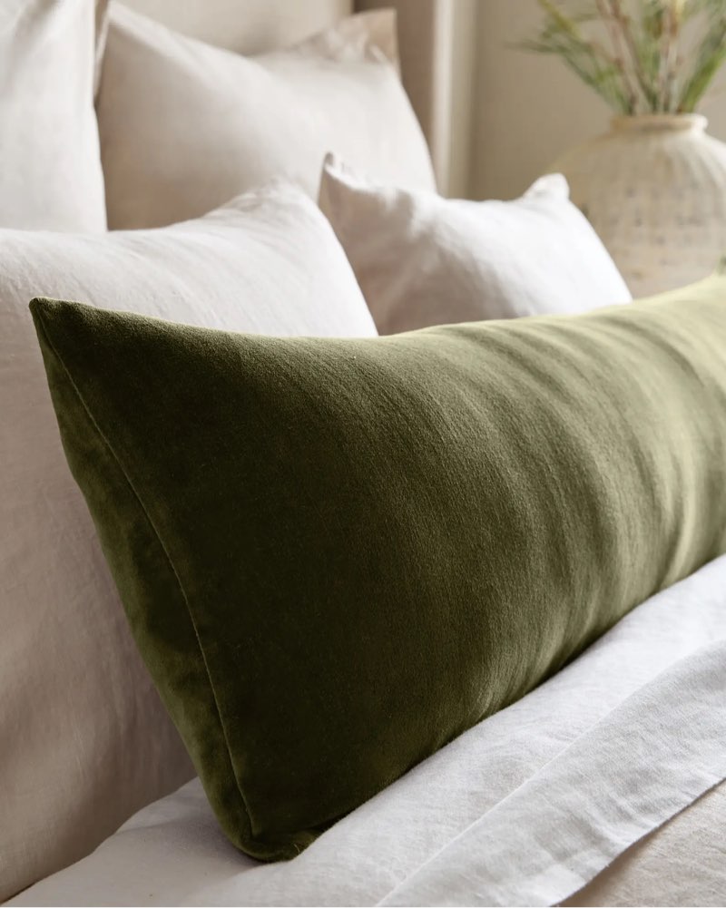12x20 cotton velvet oversized lumbar pillow cover(quince)
