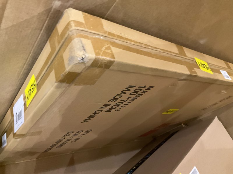 Condition photo showing As Is for KOHROS Decorative Mirror for Wall Decor 40" x 28" Large Rectangle Frameless Wall Mirror for Bathroom Living Room Dining Room Entryway Horizontally or Vertically Hanging Silver 40"L x 28"W