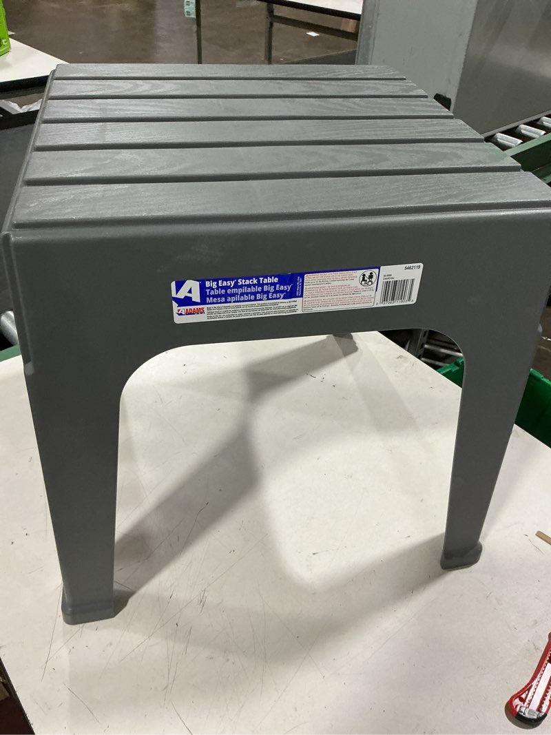 Condition photo showing As Is for adams patio square outdoor end table 18.9-in w x 18.9-in l