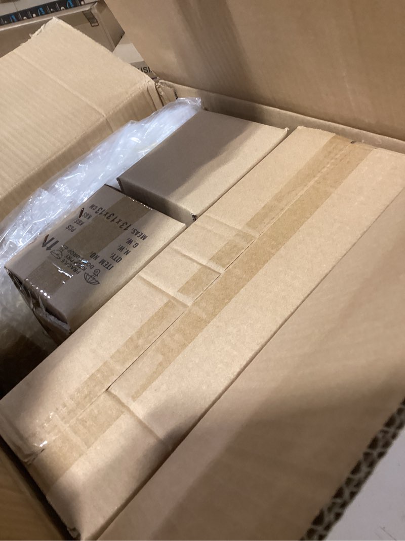 Condition photo showing As Is for KCO Lighting 5-Light Amber Glass Globe Chandelier Brush Gold Semi Flush Mount Ceiling Light Mid-Century Modern Close to Ceiling Light for Living Room Bedroom Foyer (5-Light) Gold+Amber-5 Light