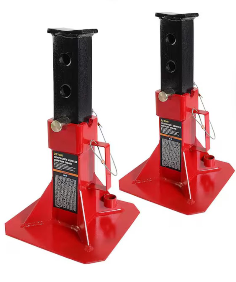 Big Red 22-Ton Heavy-Duty Jack Stands (2-Pack)