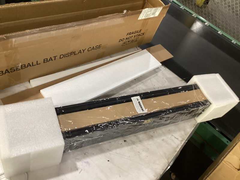 Condition photo showing New/Like New for Baseball Bat Display Case Wall Mounted Vertical or Horizontal Wooden Frame w/98% UV Protection-Lock with Acrylic Single bat Transparent Door Holder Rack Cabinet Shadow Box-Single bat Black…