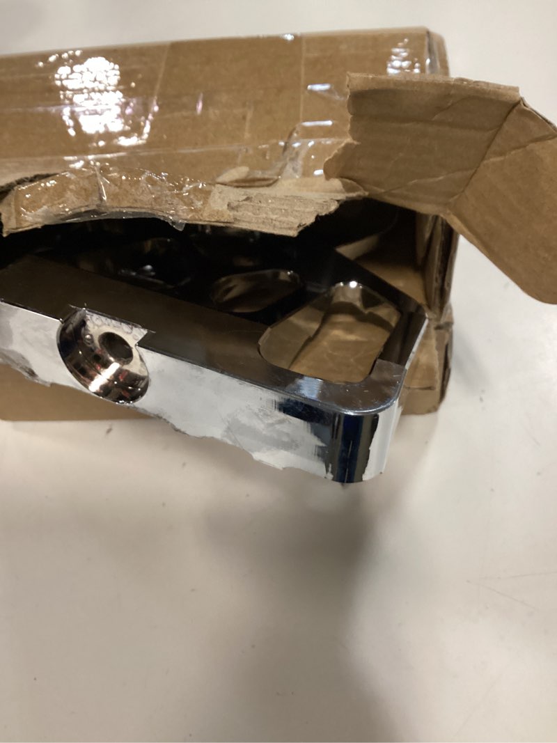 Condition photo showing New/Like New for motorcycle mx wide offroad foot pegs cnc passenger footboards rear floorboards fit for harley touring road king road glide electra glide street glide sportster dyna chrome 4 pcs