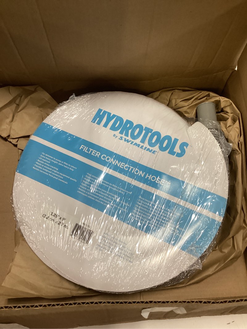 Condition photo showing New/Like New for swimline hydrotools pool pump filter connection hose w/ cuff | 1.25 inch x 9 foot | heavy-duty flexible, durable & leakproof | chemical & uv resistant | for above ground pools skimmer filters & pumps 1.25 in x 9 ft classic cuffed