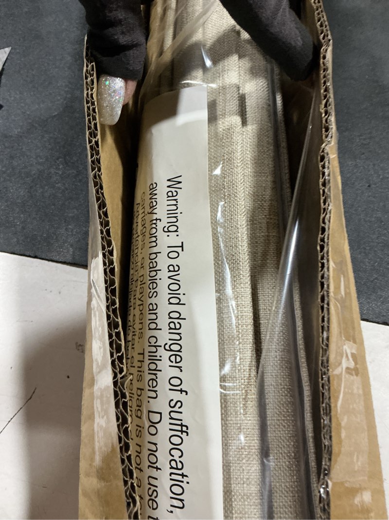 Condition photo showing Good Condition for lazblinds no tools no drill cordless roman shades for windows, blackout thermal insulated uv blocking window blinds, lightweight fabric blinds for indoor windows, 28" w x 60" h, blackout - beige beige 28" w × 60" h