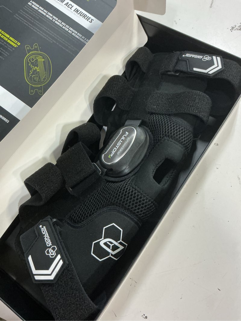 Condition photo showing Good Condition for (size:s)donjoy performance bionic fullstop knee brace - acl, meniscus injuries, joint and patella instabilities, moterate sprains small knee brace