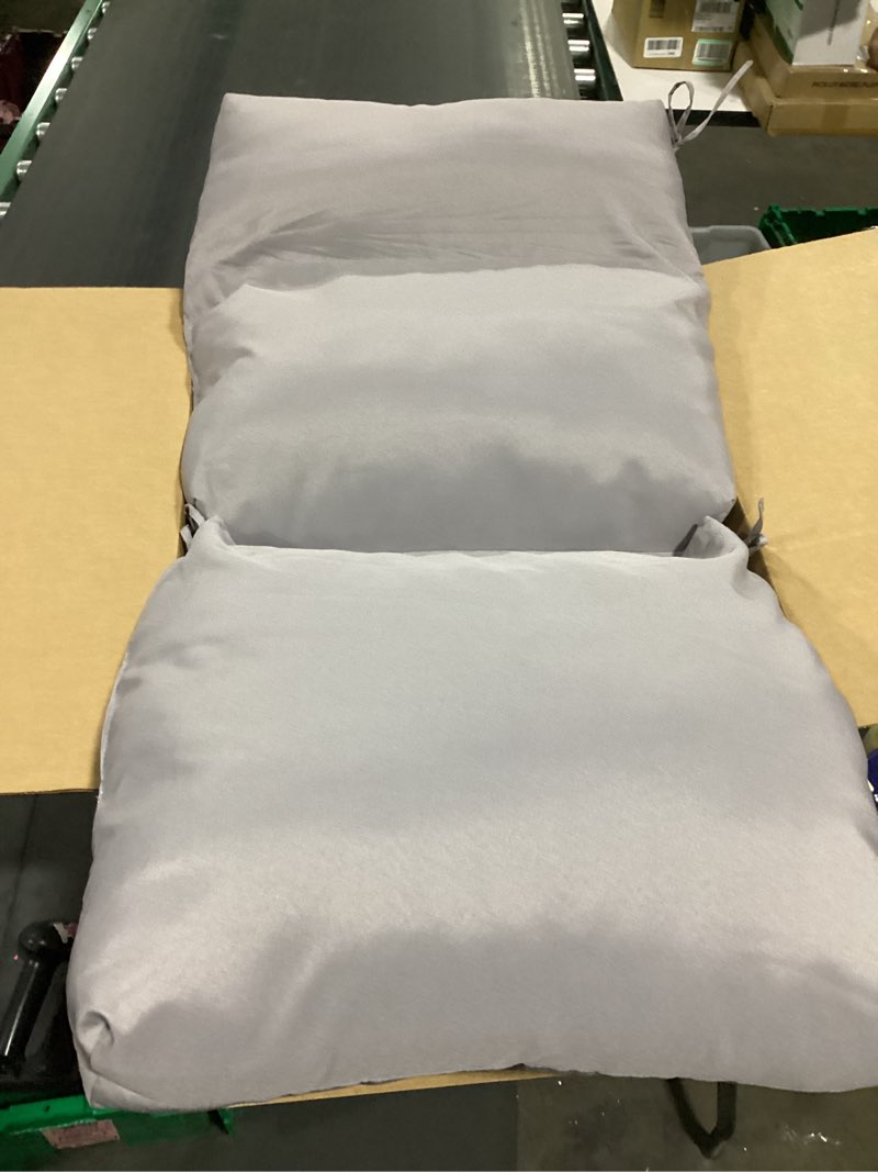 Condition photo showing Good Condition for geelin 2 pack outdoor/indoor high-back chair cushions 44×21 in, stuffed tufted replacement patio chair cushions with ties weather resistant pads for patio furniture (light gray) light gray 2