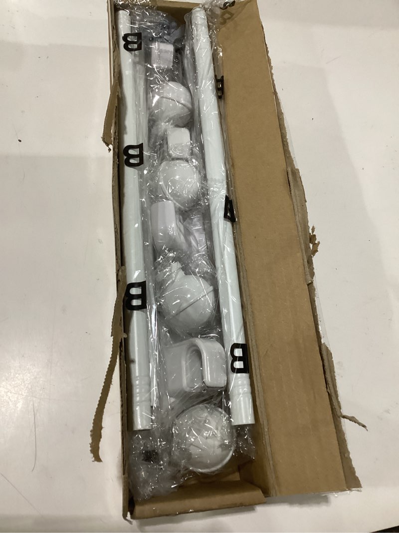 Condition photo showing Good Condition for enjoybasics 2 pack no drill curtain rods for window 28 to 48 inches, 5/8 inch diameter renter friendly drapery rod with adhesive brackets without drilling, adjustable from 27 to 52 inches, white white 27-52"
