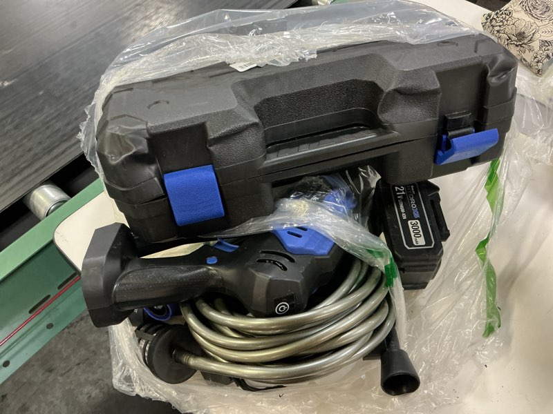 Condition photo showing Good Condition for ontel turbo jet hydrox5 pro portable cordless pressure washer (21v 3000mah battery), 6-in-1 nozzle, dual water source, 16ft detachable hose