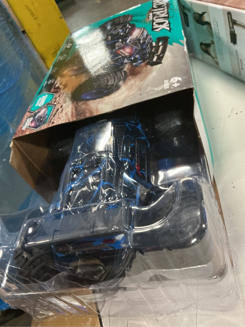 Condition photo showing Good Condition for remote control car, 1:18 rc cars, all-terrain rc truck with led light, 20km/h, rechargeable, 2wd, 2.4ghz, sturdy pvc shell, remote control truck for boys 4-7 8-12, beginner blue