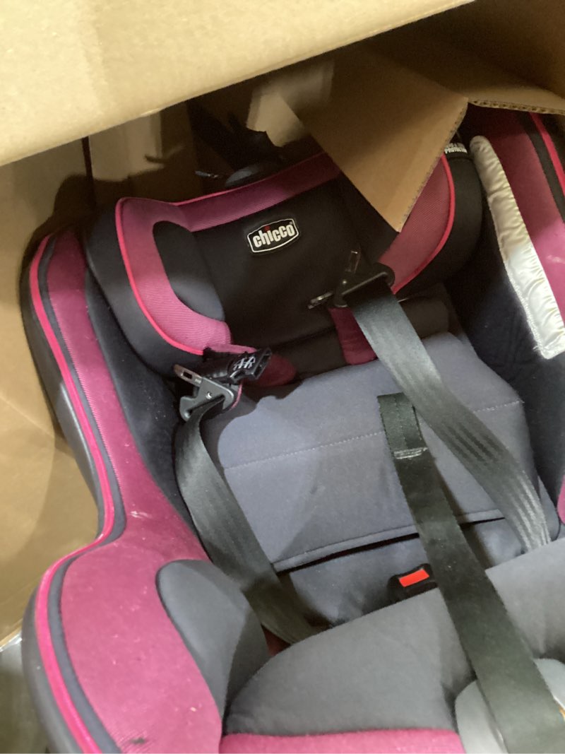 Condition photo showing As Is for chicco myfit harness + booster car seat, 5-point harness and high back seat coral myfit