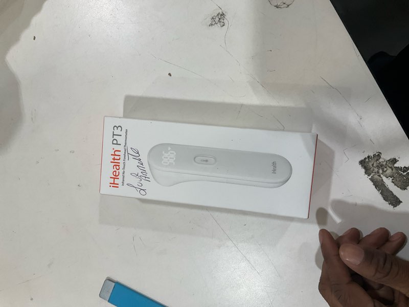 Condition photo showing New/Like New for iHealth No-Touch Forehead Thermometer, Digital Infrared Thermometer for Adults and Kids, Touchless Baby Thermometer, 3 Ultra-Sensitive Sensors, Large LED Digits, Quiet Vibration Feedback, Non Contact