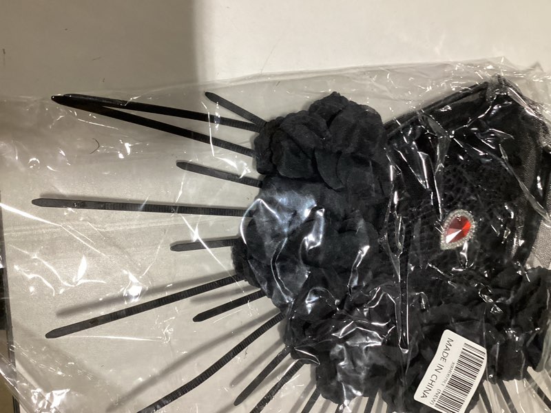 Halloween Rose Veil Headband Gothic Halo Vintage Headband for Women Costume Hair Accessory