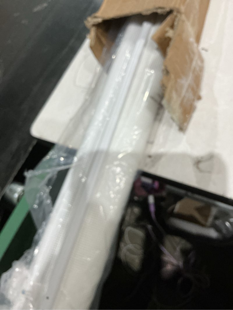 Condition photo showing As Is for 180" extra wide retractable baby gates for large openings, 42" extra tall with support rods, prevent crawling, mesh dog/pet gate for stairs/doorways, indoor/outdoor use white 42" tall x 180" wide