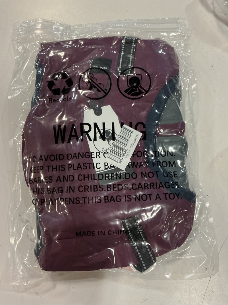 Condition photo showing New/Like New for gyuzh dog coat with harness puppy coats small dog harness jacket winter waterproof jackets for smal medium large dogs x-large purple