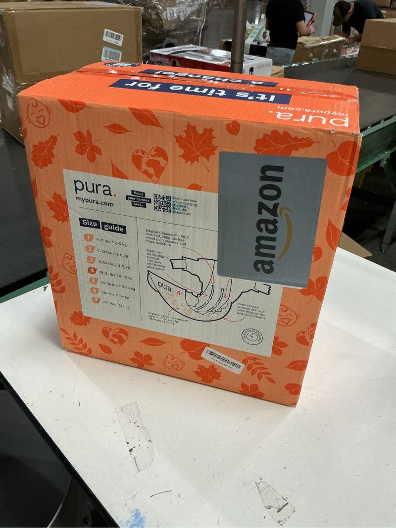 Condition photo showing New/Like New for Pura Sensitive Skin Baby Diapers | Size 4 (18-31 lbs) | Hypoallergenic, Totally Chlorine Free, Fragrance Free, Up to 12-Hour Leak Protection | 6 Packs of 22 (132 Diapers) Size 4 (132 Diapers)