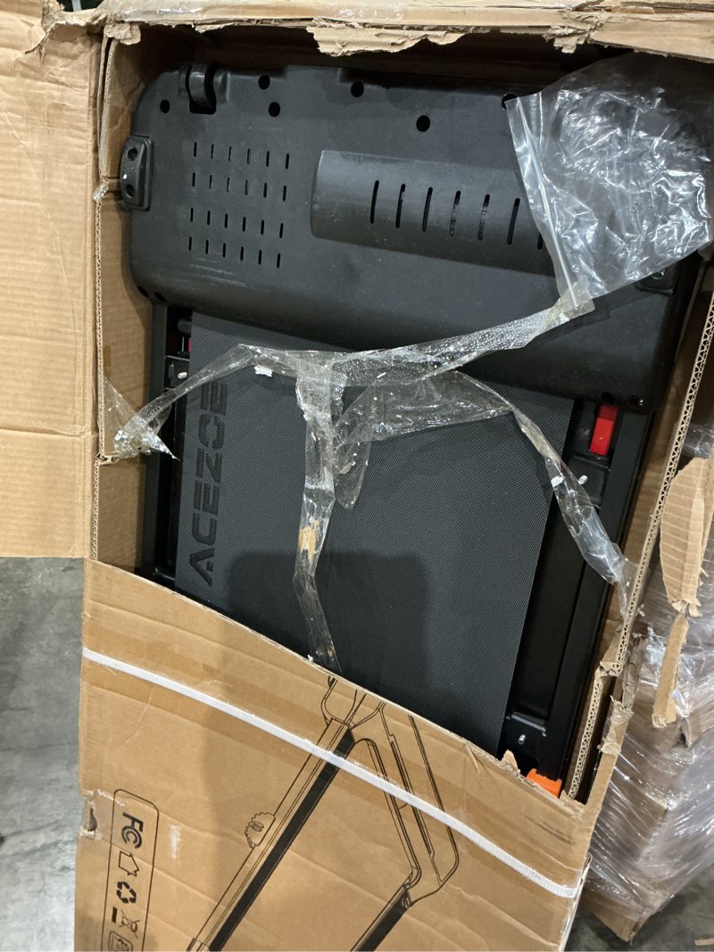 Condition photo showing As Is for walking pad treadmill with incline, under desk treadmills for home office, 10% manual incline portable treadmill with remote control/app and standing anti-slip, 265lb capacity, 2.5hp low-noise