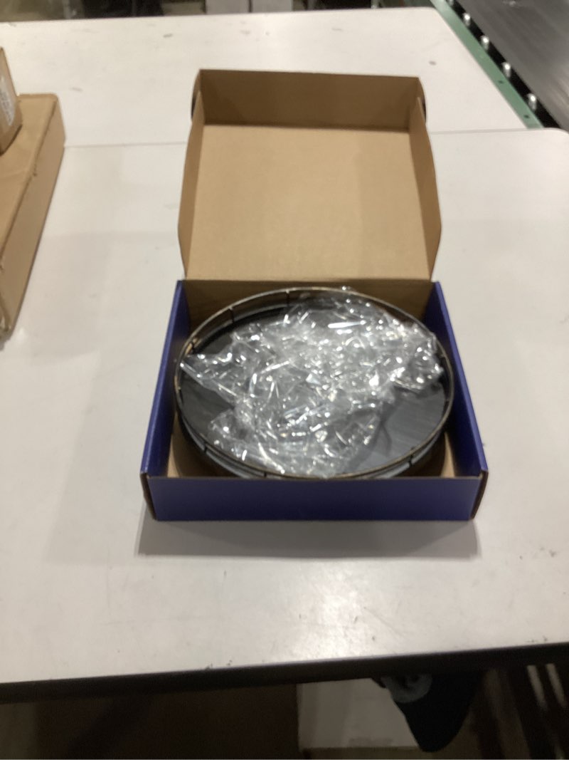 Condition photo showing New/Like New for 9" Oak Bathroom Vanity Tray Turntable for Perfume Candle, Round Wooden Decorative Tray for Kitchen Sink Countertop Organizer, Bathroom Counter Organizer for Skincare Makeup, Farmhouse Black Gold Black 9