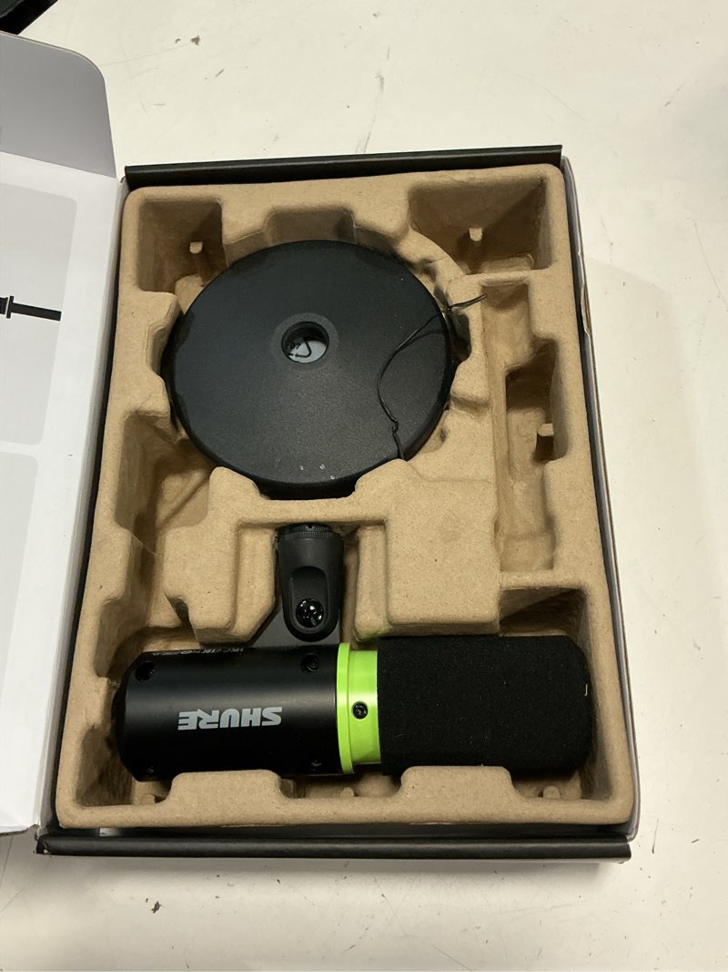 Condition photo showing Good Condition for shure mv6 wired dynamic microphone for gaming, computer, voice, recording, notebook, headset, live streaming, vocals, singing, music, black