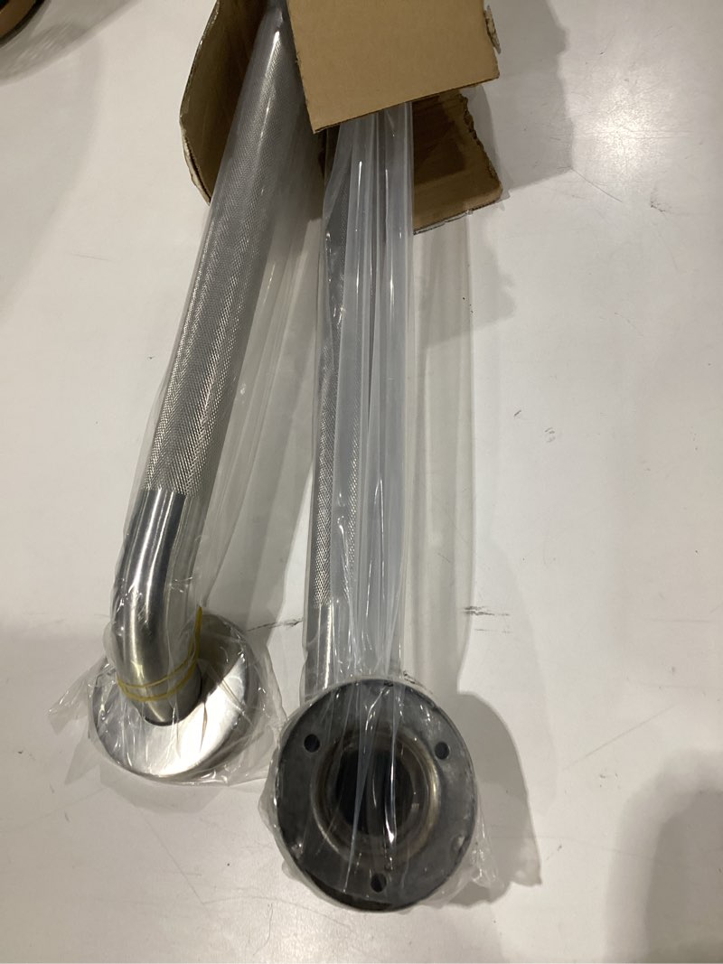 Condition photo showing Good Condition for 2 pack shower grab bar with knurled anti-slip grip 18 inch ada compliant 500lbs supporting with concealed screws 304 stainless steel brushed nickel handicap bars for bathroom 18 inch (pack of 2) brushed nickel knurled