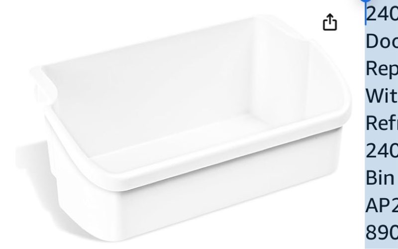 240324501 refrigerator door shelf bin replacement compatible with kenmore frigidaire refrigerator shelf bin, 240324501 gallon door bin replace parts ap2115782 240324505 890978 ps429766 240324506