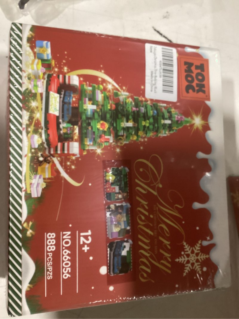 Condition photo showing Good Condition for Christmas Tree Building Block with LED Light, Rotating Christmas Tree 2024 Building Set for Adults, Christmas Tree Building Kit Xmas Gift for Boys and Girls (Non-Advent Block) Green