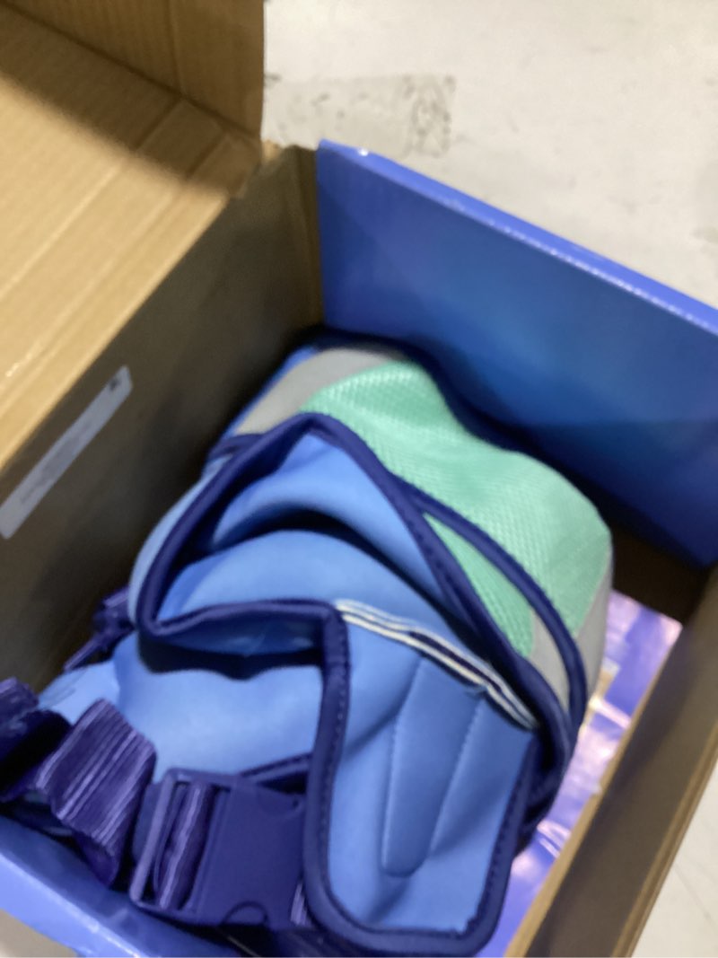 Condition photo showing As Is for popsugar 10lb adult weighted vest, blue, unisex adult sizing