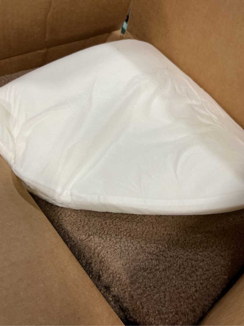 Condition photo showing As Is for foam ball pit - 36.5" x 13.2" ball pit for toddlers,round soft playpen with 100% cotton cover & high-resilience memory foam,machine washable,indoor outdoor (brown,not includes balls)