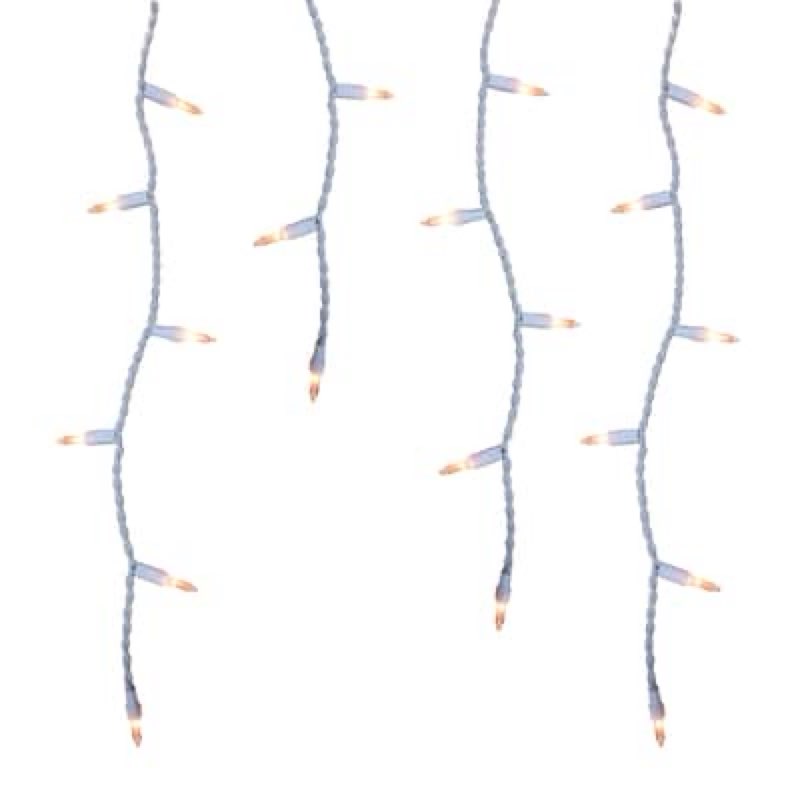 holiday living 300 -count constant clear incandescent plug-in christmas icicle lights