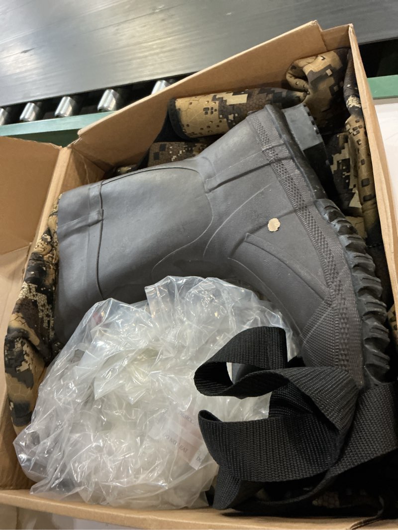 Condition photo showing As Is for bassdash neoprene chest fishing hunting waders for men with 600 grams insulated rubber bootfoot 12 bare camo