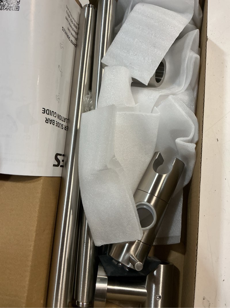 Condition photo showing Good Condition for kes bathroom shower slide bar 40-inch with adjustable handheld shower head holder for bathroom wall mounted sus 304 stainless steel brushed finish, f209s100dg-bs 39.9-inch+drill mounted brushed finish