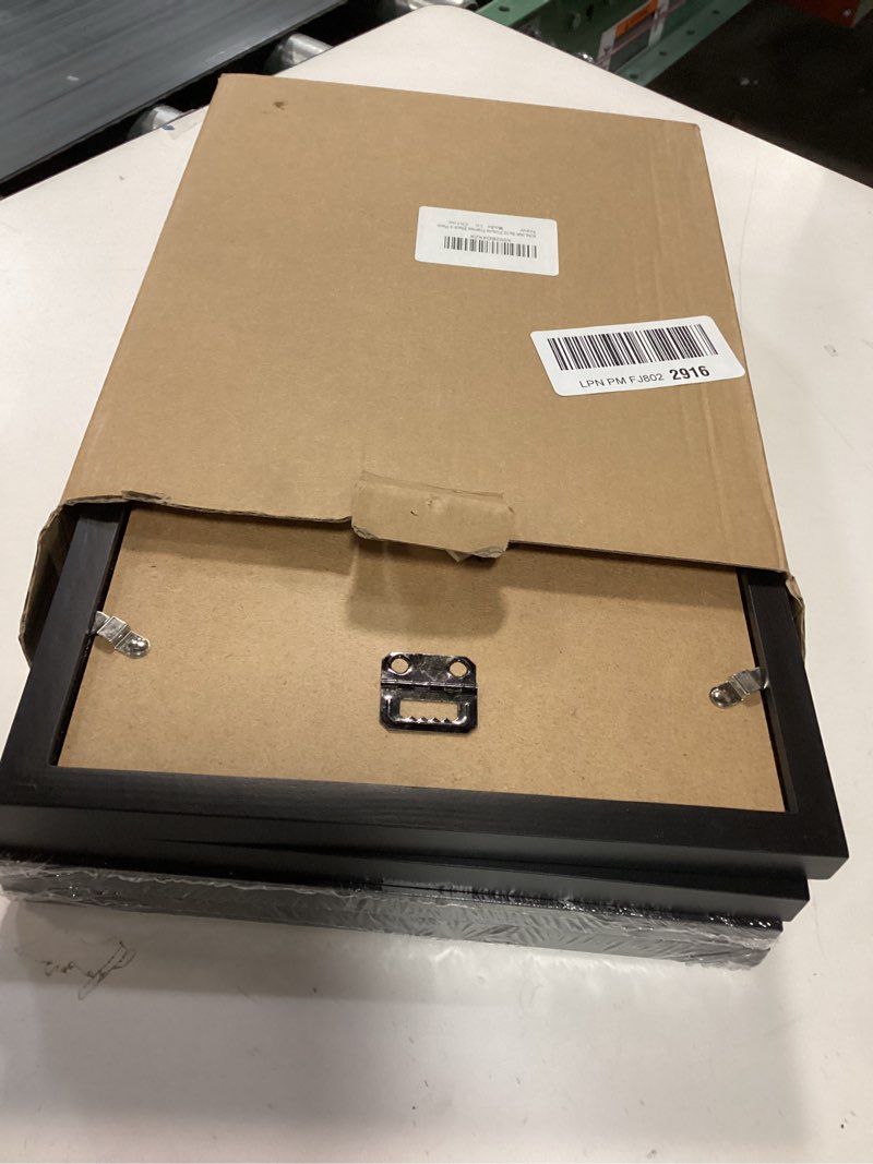 Condition photo showing Good Condition for KINLINK 8x10 Picture Frame Black, Solid Wood Frames with Acrylic Plexiglass for Pictures 4x6/5x7 with Mat or 8x10 without Mat, Tabletop and Wall Display Photo Frame, Set of 4 Black 8x10