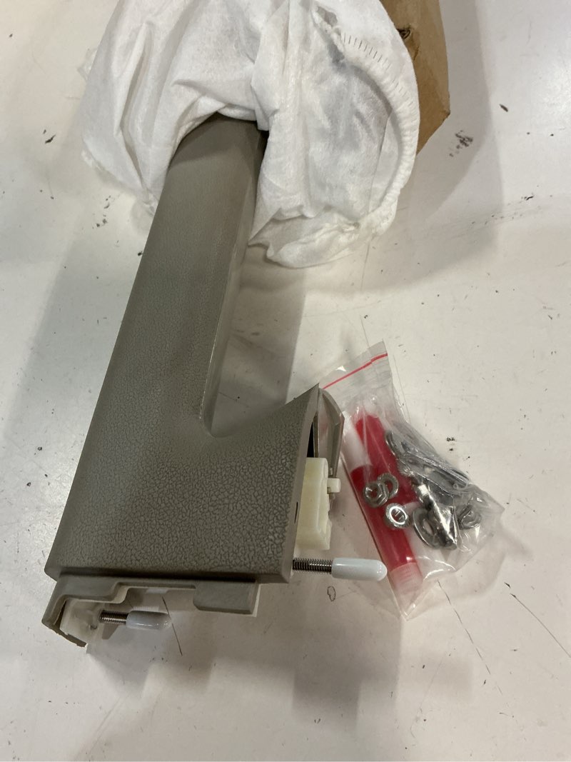 Condition photo showing Good Condition for 22818466 front left driver side armrest repair kit fit for 2010-2014 chevy silverado 1500 2500hd 3500hd & gmc sierra 1500 2500hd 3500hd door panel with release handle below armrest(gray) driver side gray/titanium