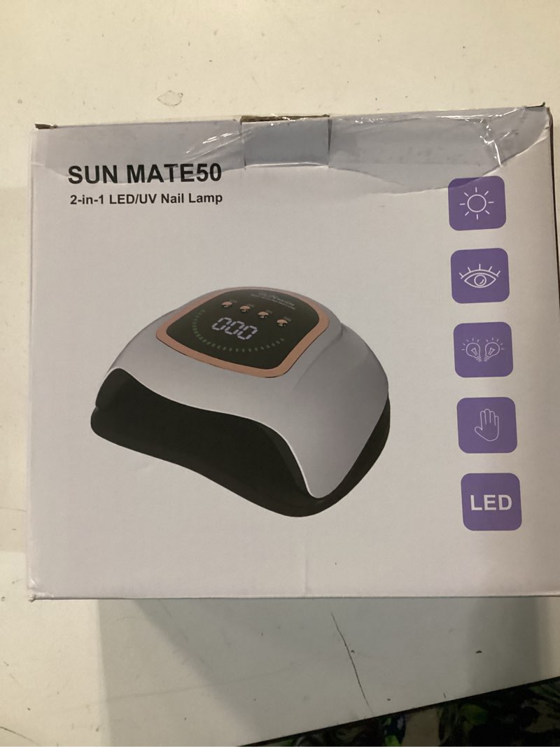 Condition photo showing New/Like New for uv led nail lamp, 300w professional uv nail dryer light for gel nails with 72 beads, fast curing gel polish lamp auto sensor 4 timer setting, nail art drying tools for fingernail and toenail mate 50