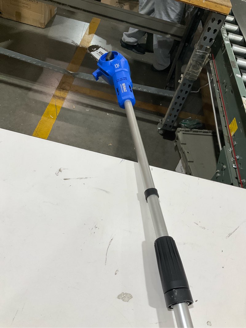 Condition photo showing As Is for kobalt 24v8” pole saw