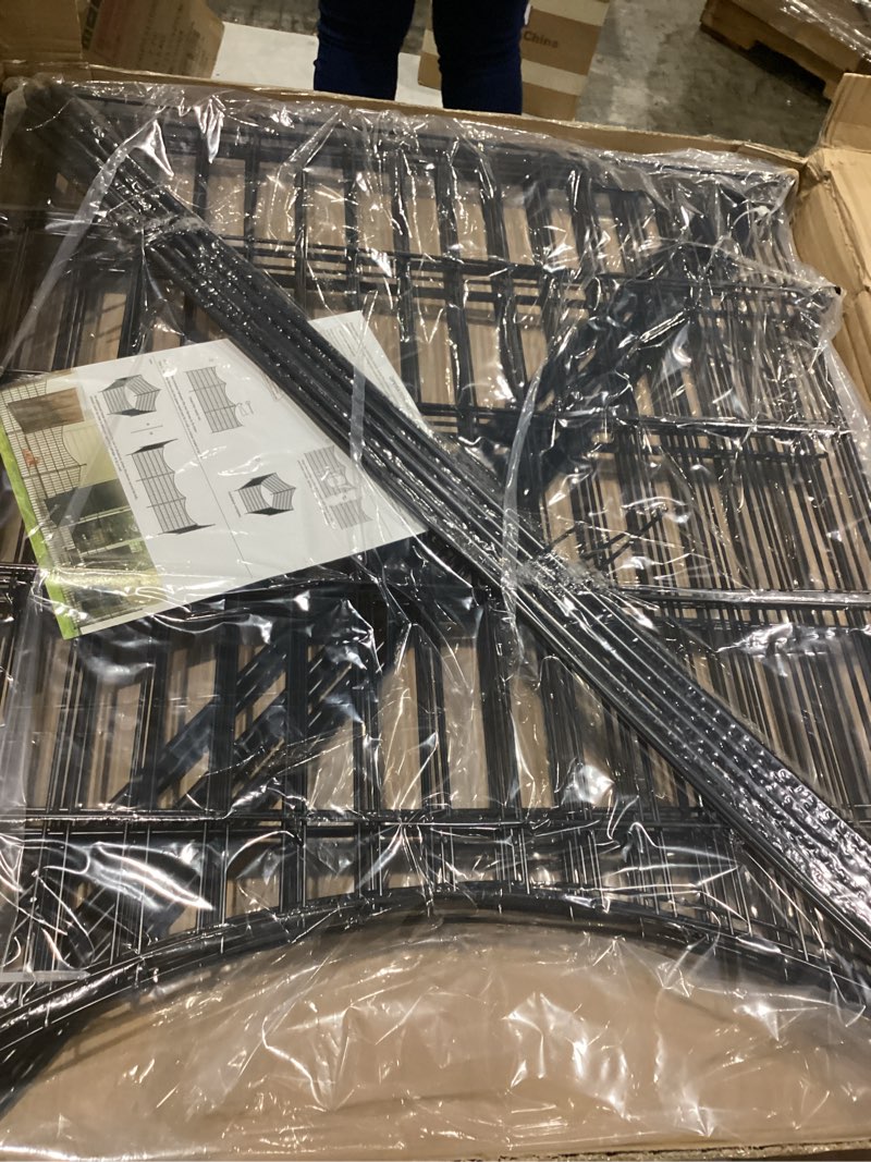 Condition photo showing Good Condition for 10 panels no dig dog fence outdoor for yard, 32 in(h) x 23.6 ft(l) decorative tall garden fence animal barrier, rustproof metal wire garden edging and borders, temporary fencing stakes 10 panels-32 in(h) x 23.6 ft(l)