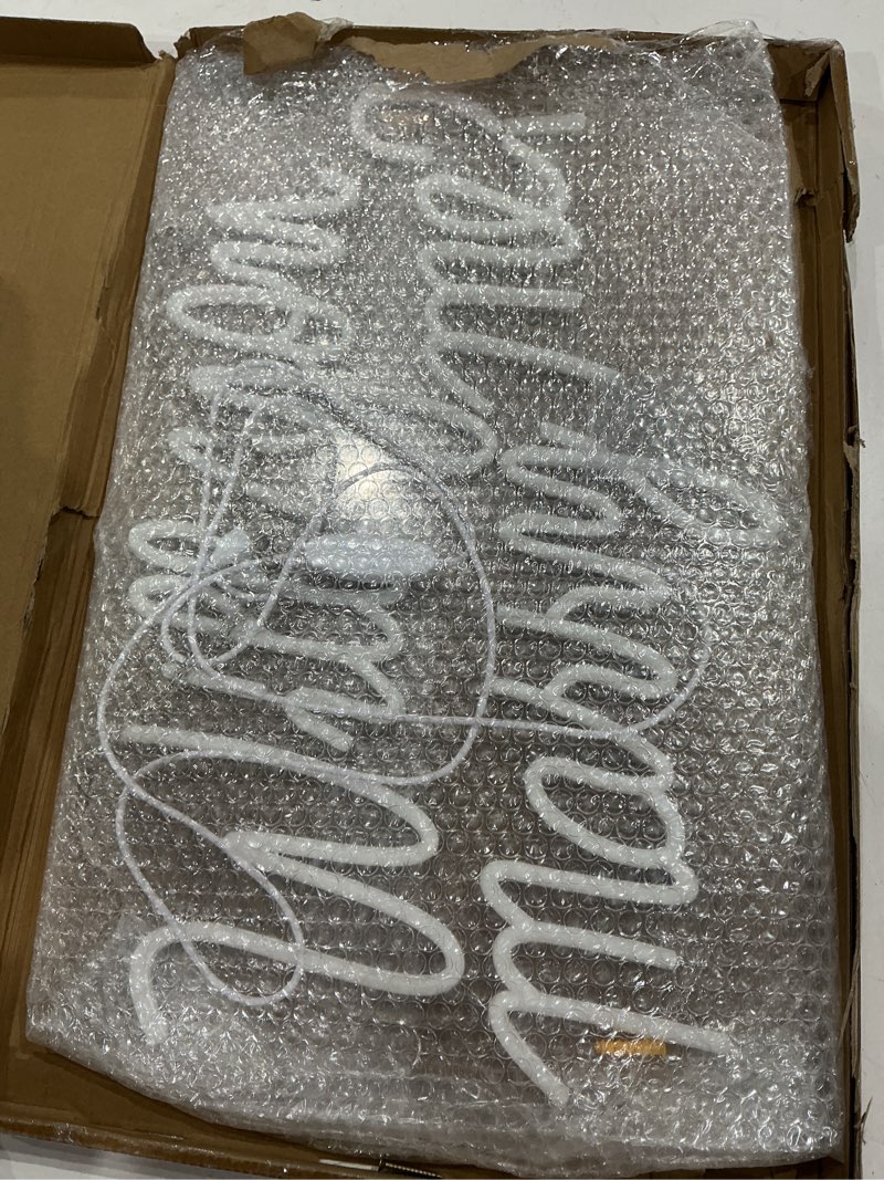 Condition photo showing Good Condition for will you marry me neon sign for wedding party backdrop marry me light up letters for wall decor neon led signs for marriage proposal valentine's day decorations 21.7x13.8 inch (warm white)