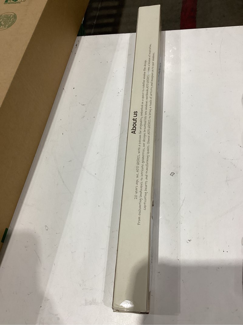 Condition photo showing Good Condition for 3d stained glass window film, decorative window privacy film for bathroom,front door,home, sun blocking heat control,static cling, flowering crab-apple 23.6inch x 35.4inch 23.6inch x 35.4inch flowering crab-apple
