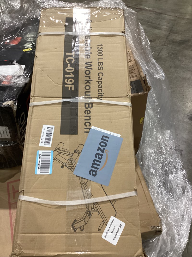 Condition photo showing Good Condition for Adjustable Weight Bench - Foldable Workout Bench for Home Gym, PRO Heavy Duty 1300lb Capacity Full Body Strength Training with 8-Level Incline/Flat/Decline Positions & Space-Saving Black