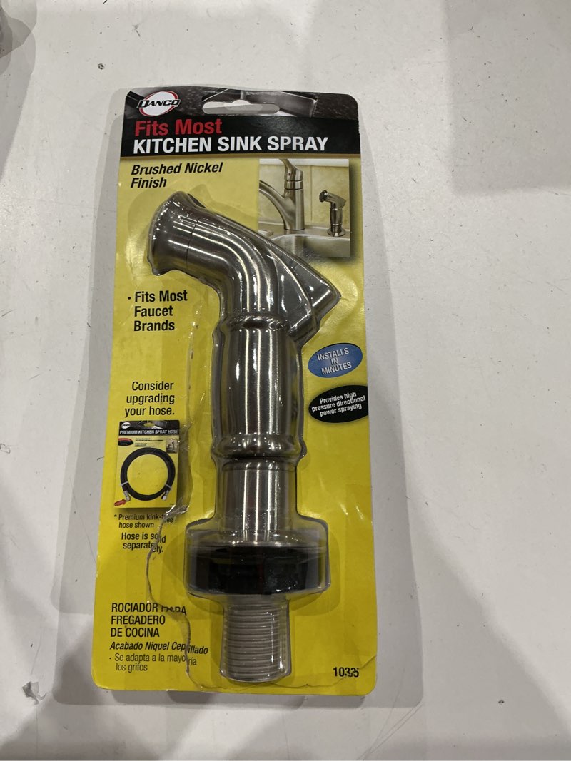 Condition photo showing Good Condition for danco brushed nickel faucet side spray head