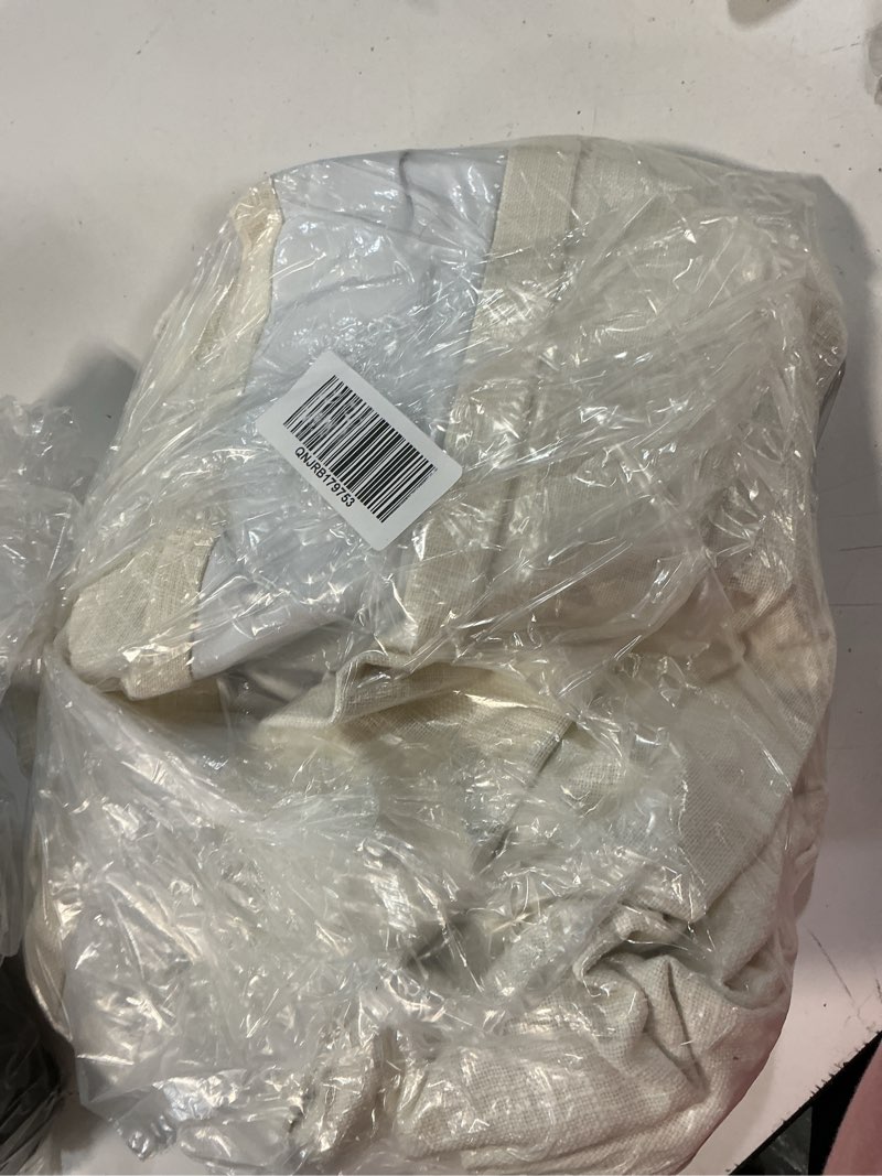 Condition photo showing Good Condition for textured cotton true blackout curtain, 48x96, white