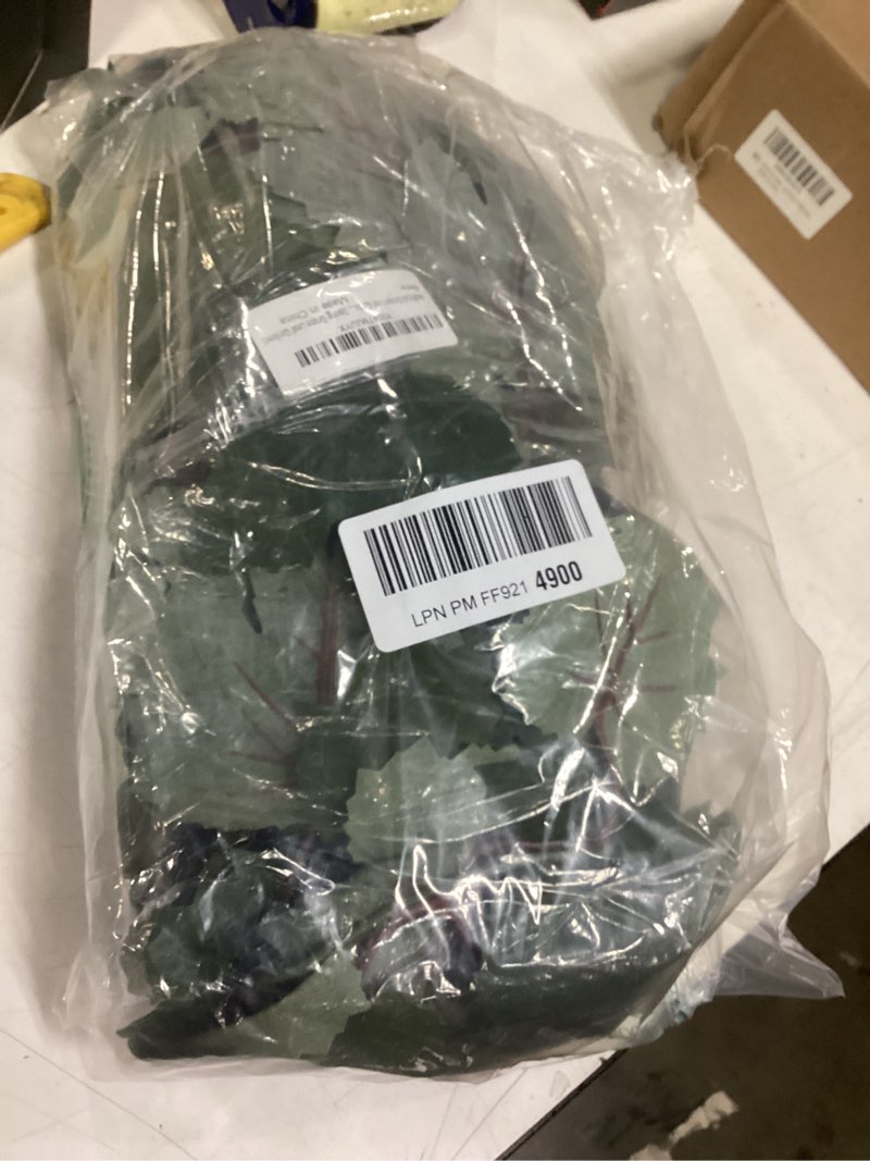 Condition photo showing New/Like New for Artificial Grape Vine Leaf Garland Plant with 5 Strings Grapes, 6.5ft Artificial Fake Grape Vines Spring Fake Greenery for Wedding Party Home Indoor Outdoors Decoration Spring Grape Leaf Garland 1