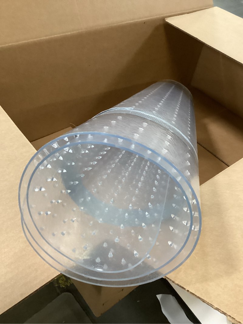 Condition photo showing Good Condition for Plastic Carpet Runner 27in x 6ft Clear Floor Runner for Carpet Protection with Spikes Non-Slip & Stain-Resistant Rug Protector for Carpeted Hallway or Entrance or Other Foot Traffic Areas Clear 2'3" x 6' (Rectangular)